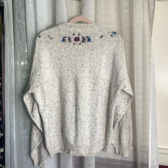 Vintage Lee Sport 100% Cotton Floral Printed Crew Neck Sweater Large Made in USA - Picture 5 of 11